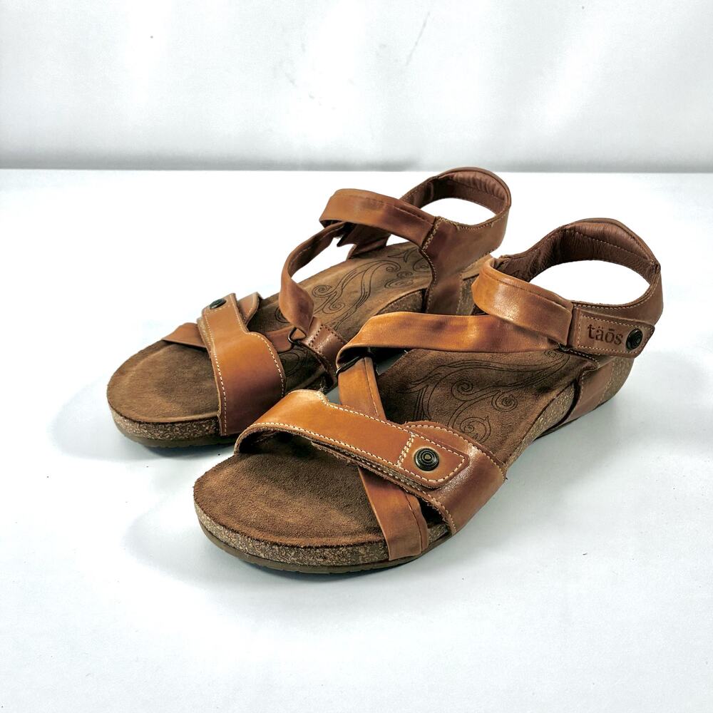 NWOB Taos Women's Universe Camel Wedge Sandal - EU40; US9-9.5